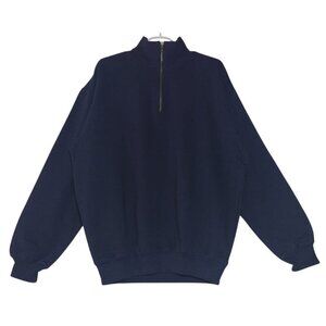 Vintage Cape Cod 1/4 Zip Navy Pullover Sweatshirt Unisex Size L.